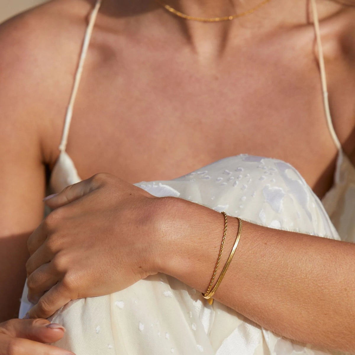 Layered Herringbone Rope Bracelet