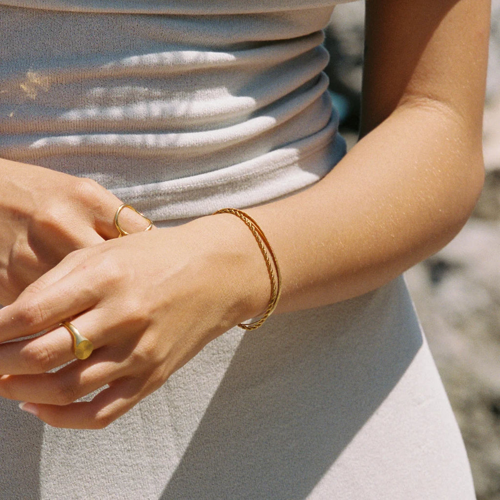 Layered Herringbone Rope Bracelet