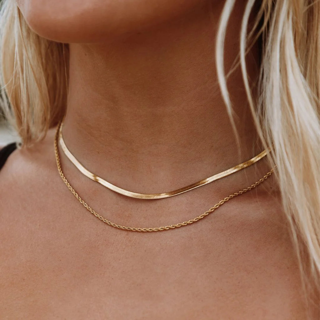 Layered Herringbone Necklace