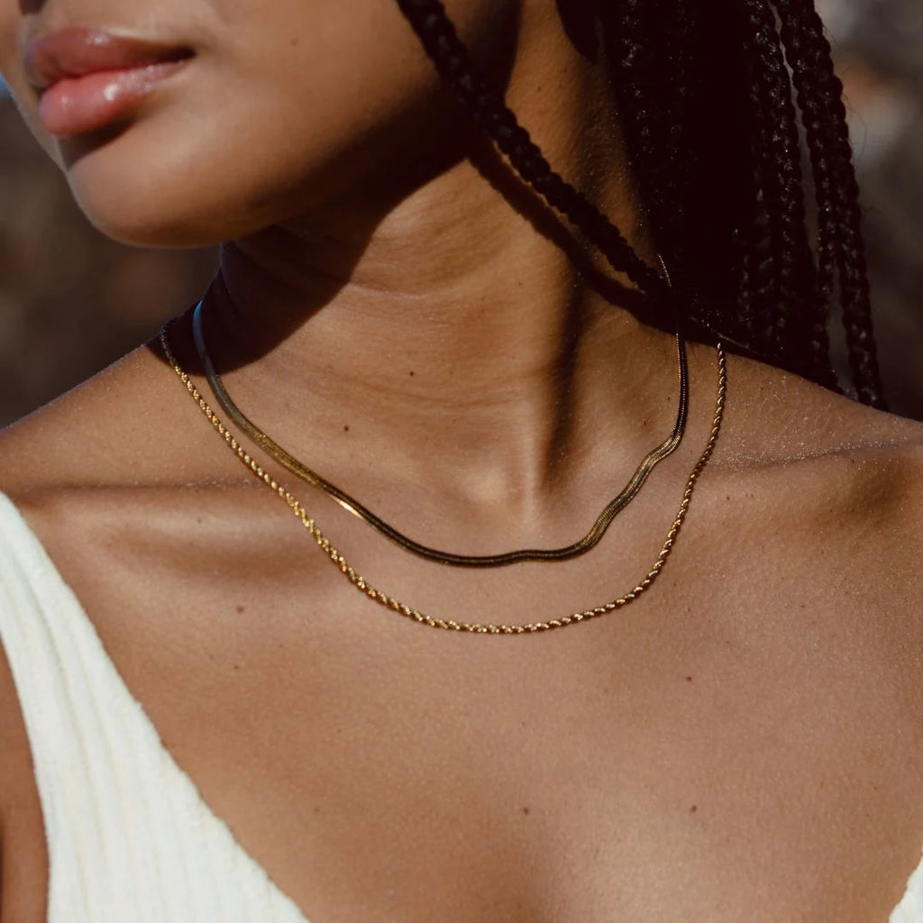 Layered Herringbone Necklace