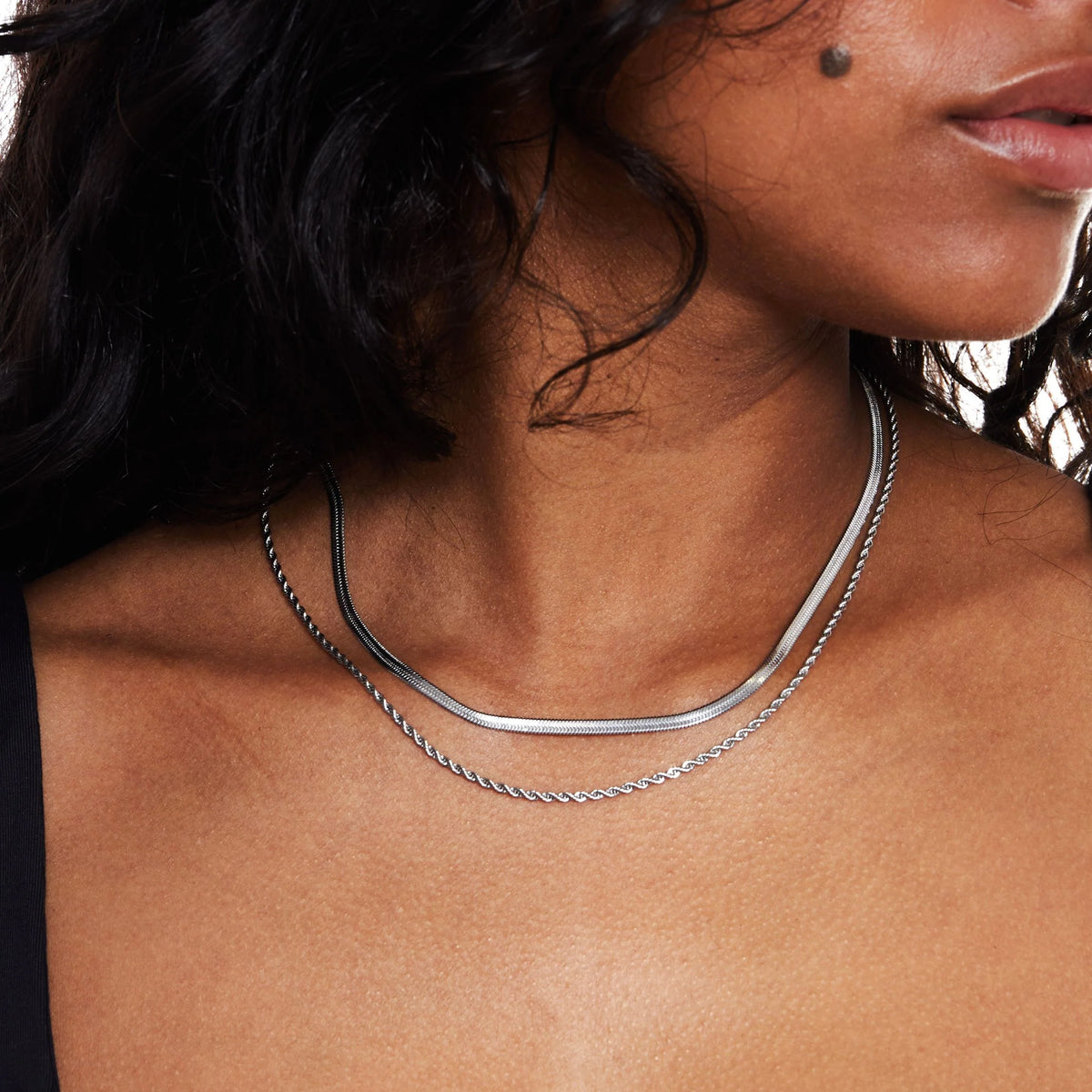 Layered Herringbone Necklace