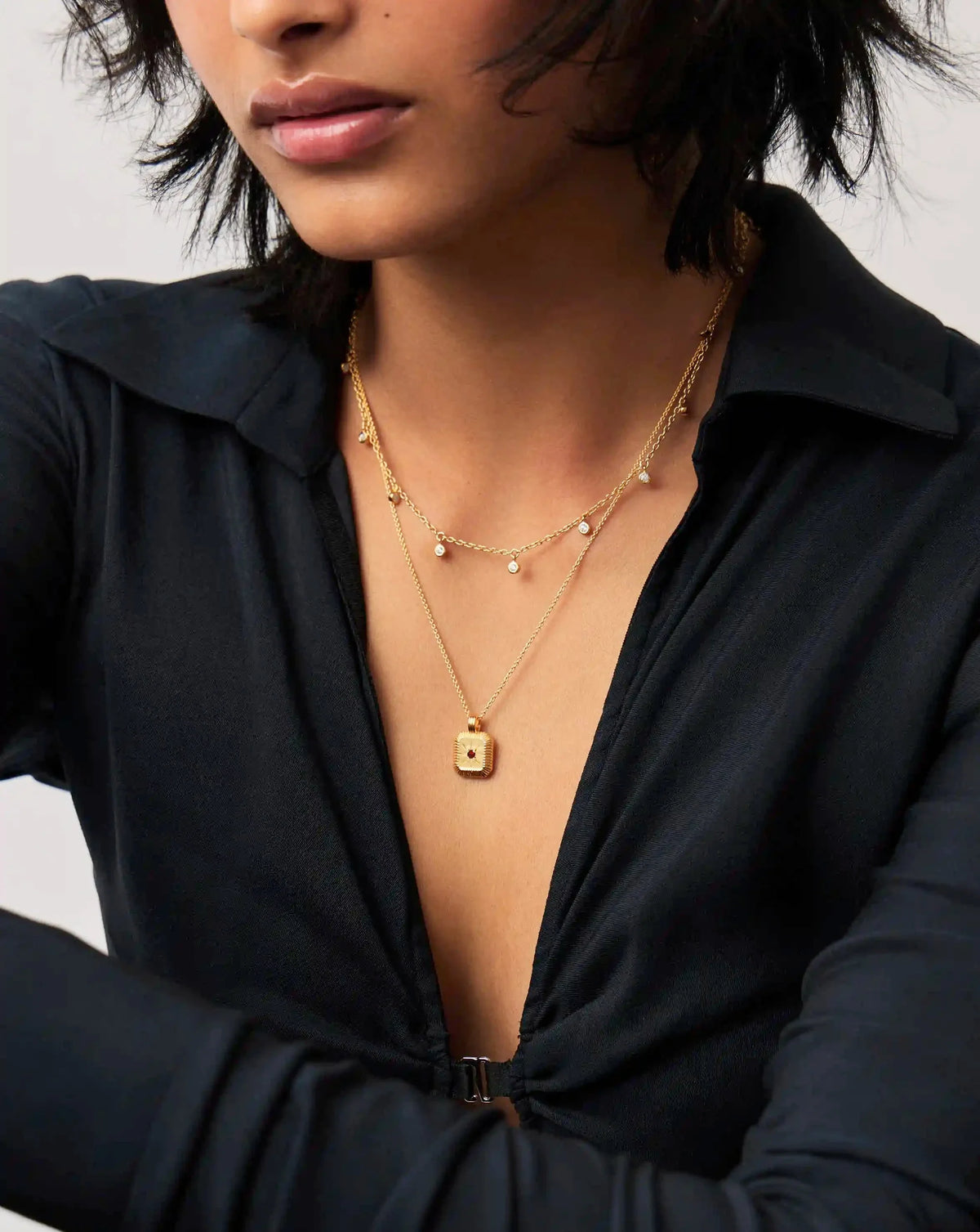 January Birthstone Star Pendant Necklace