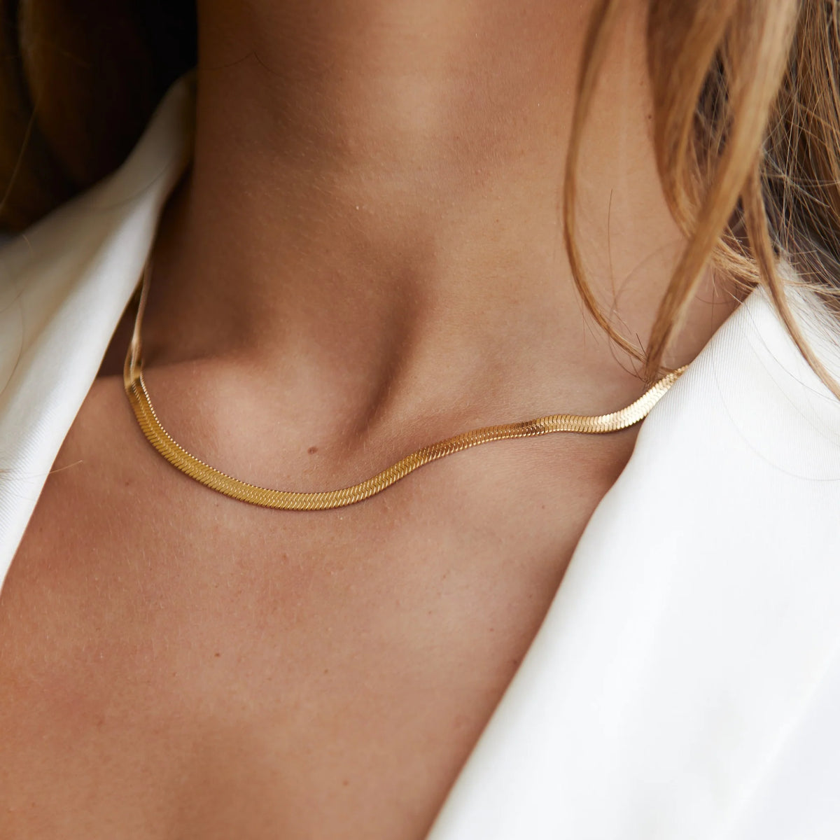 Herringbone Choker Necklace for Women