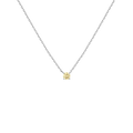 Yellow Solitaire Pendant Necklace