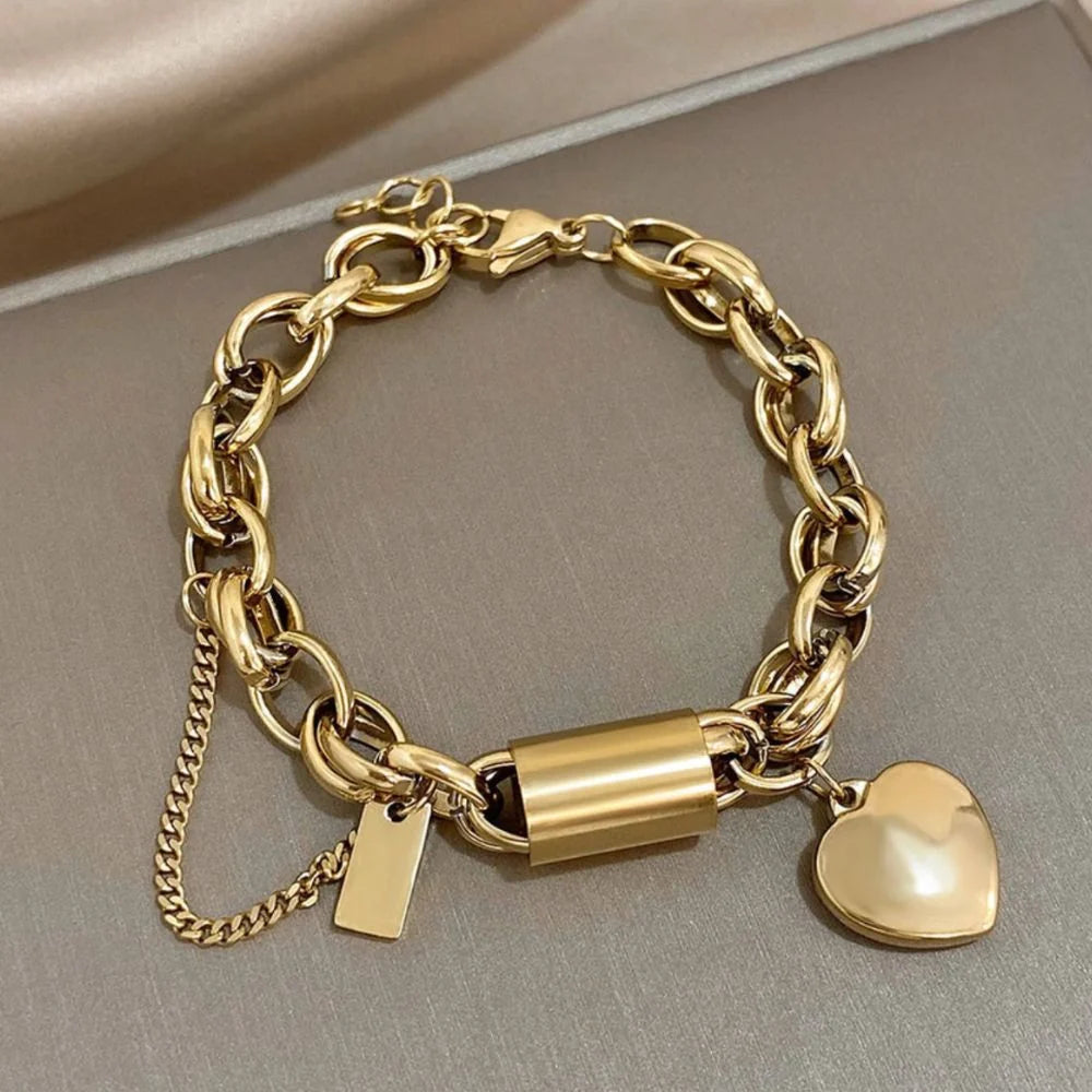 Lock Charm Bracelet