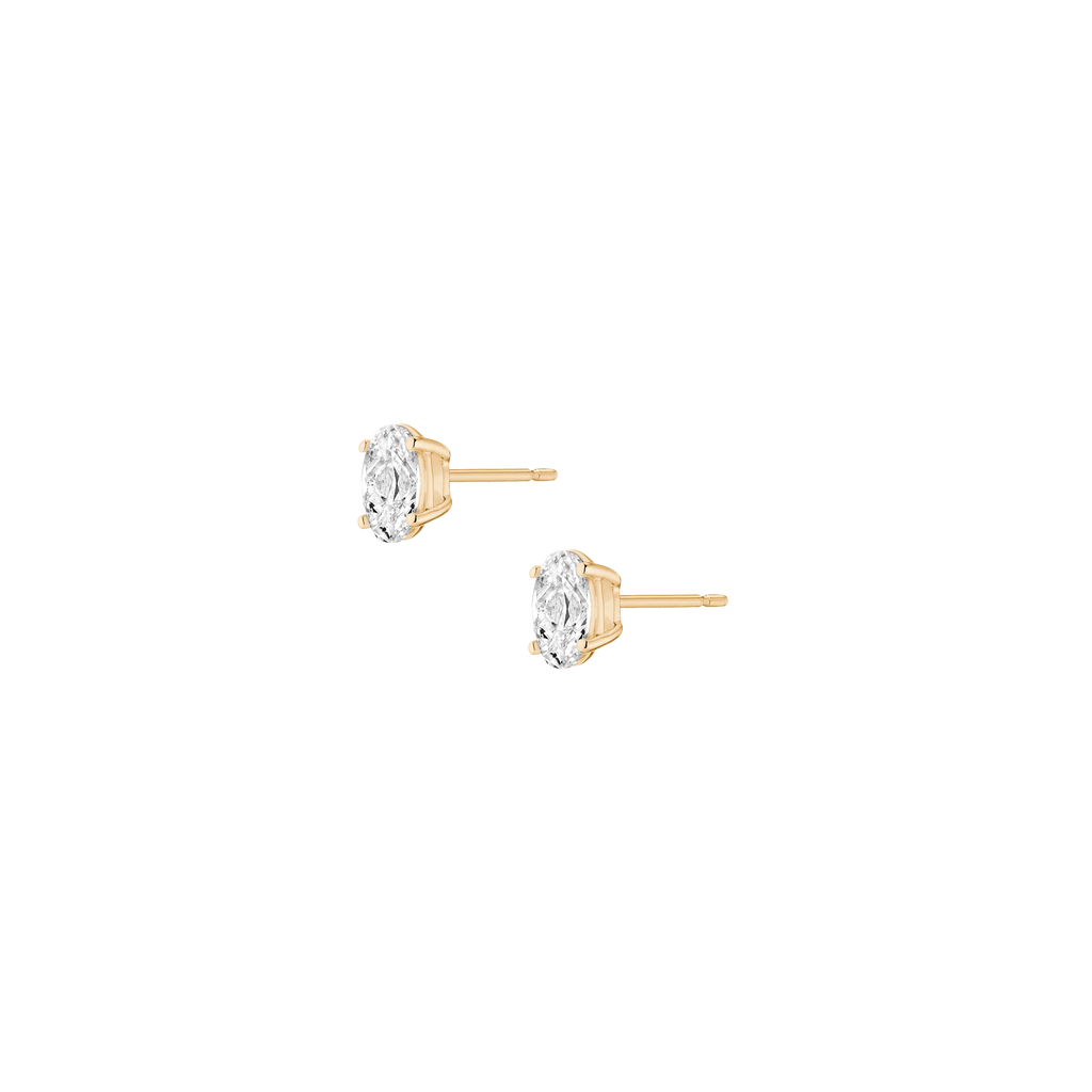 Oval Solitaire Studs