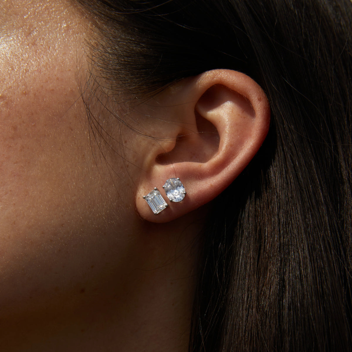 Oval Solitaire Studs
