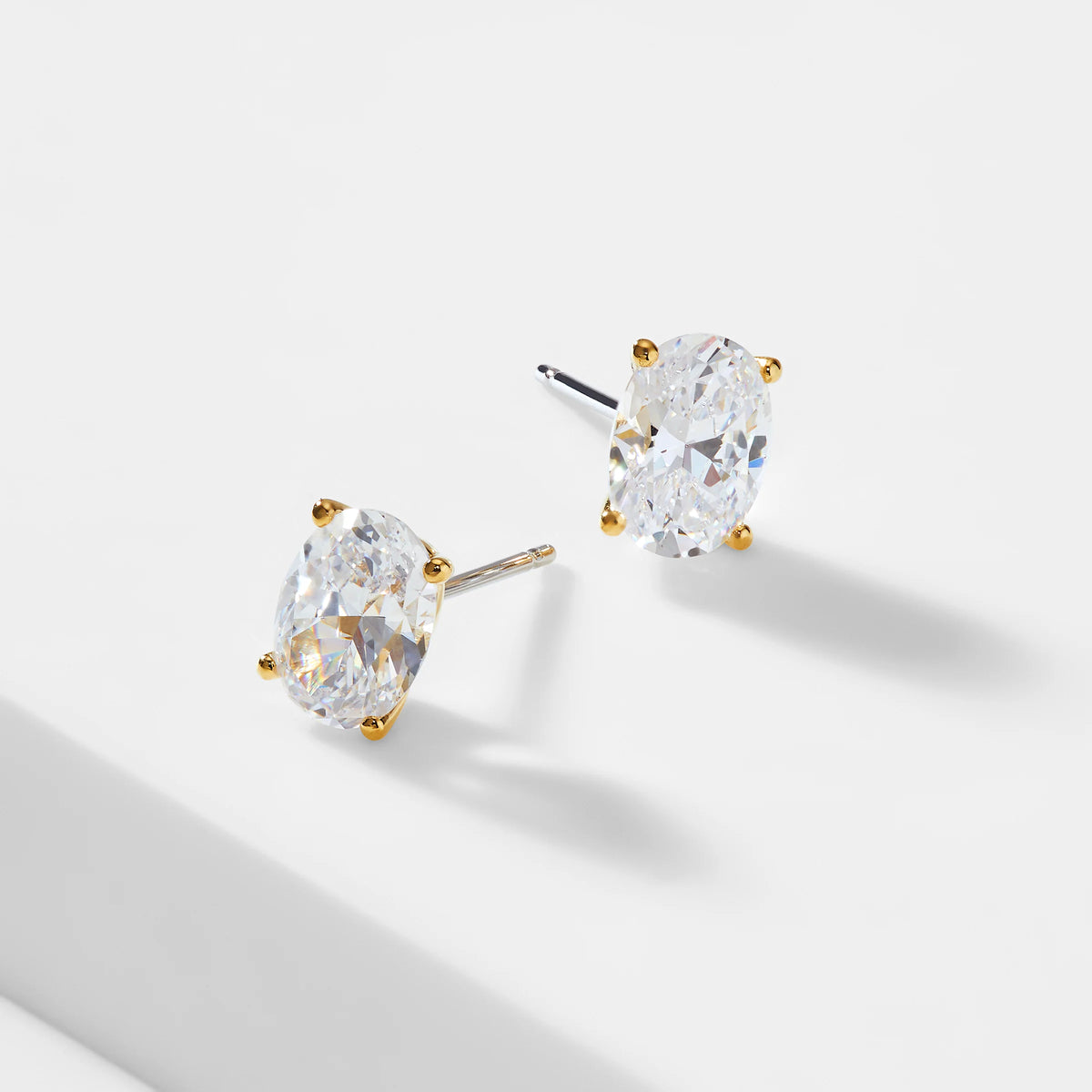 Large Oval Solitaire Studs