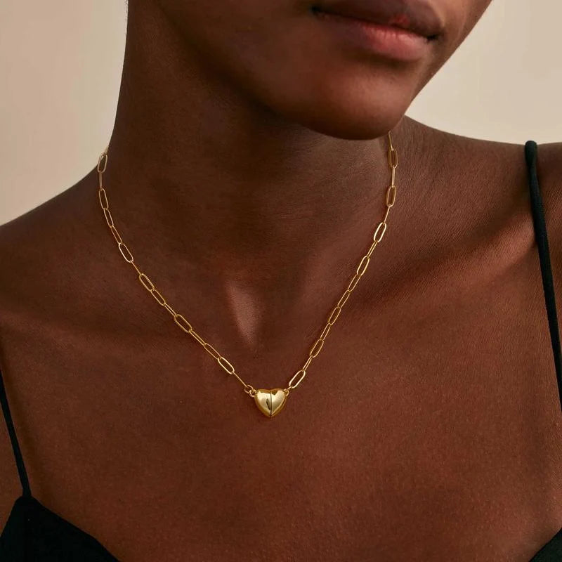 Magnetic Heart Pendant Necklace