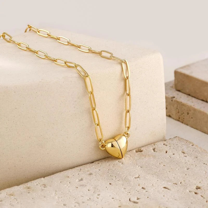 Magnetic Heart Pendant Necklace