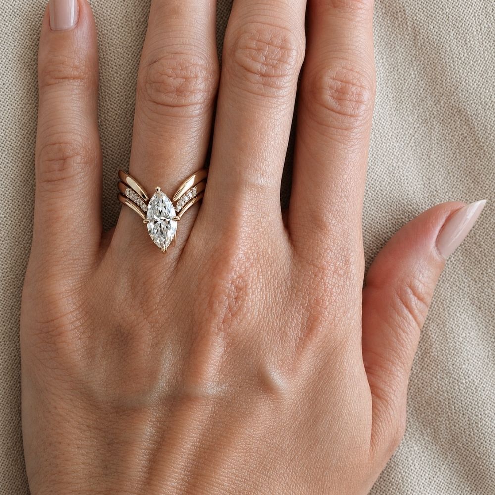 Marquise Engagement Rings for Women Set