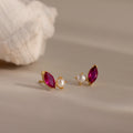 July Birthstone Pearl Stud Earrings