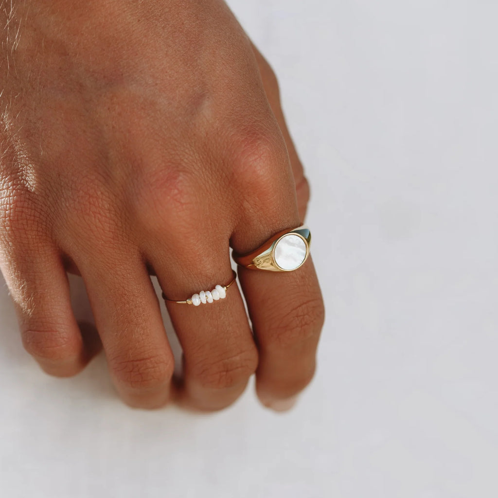 Mini Pearls Stacking Ring