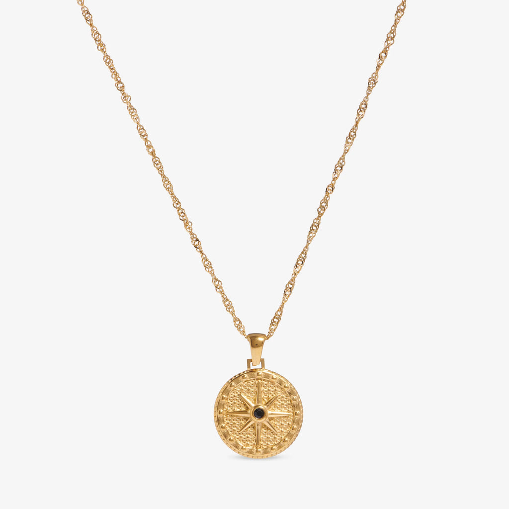 Moon and Star Pendant Necklace