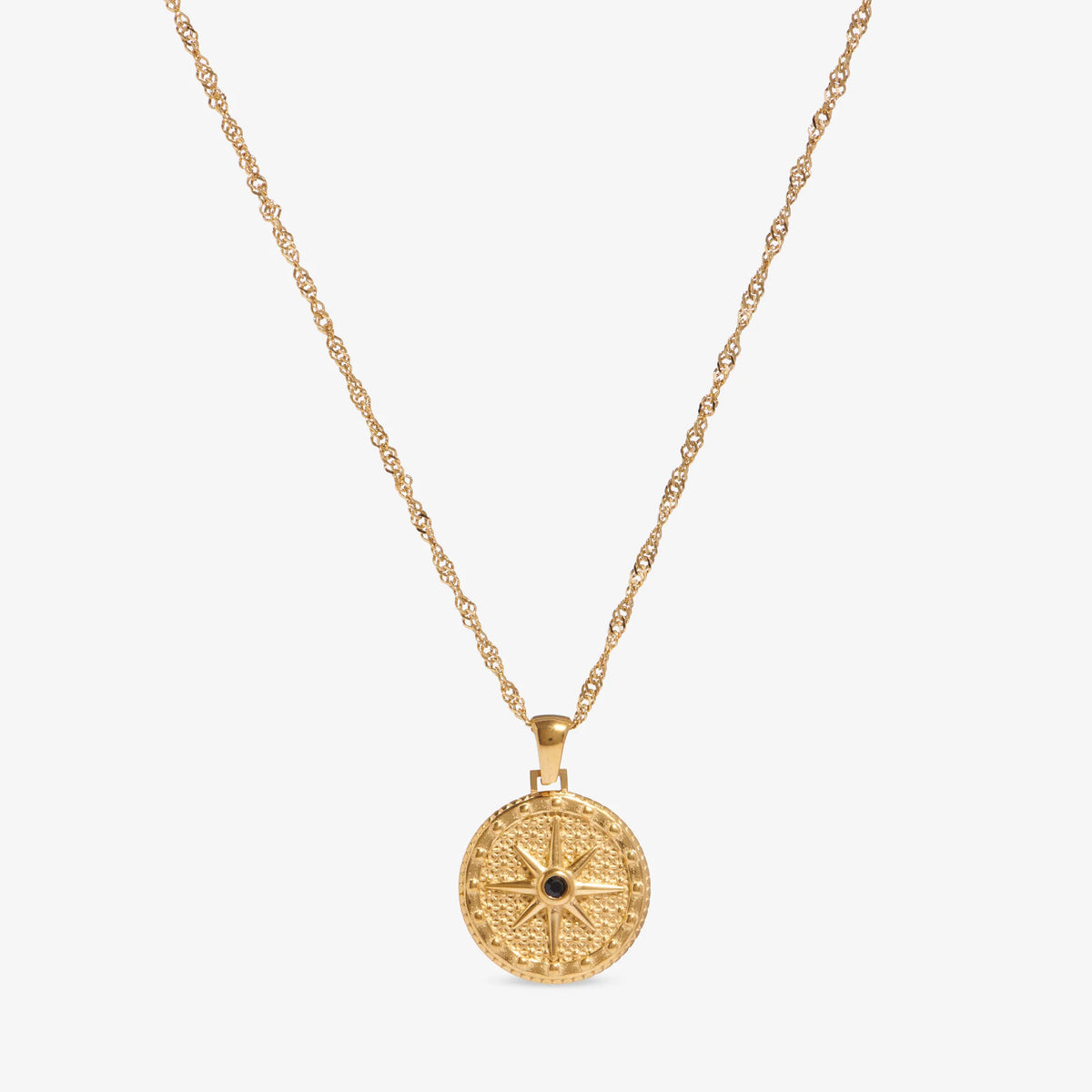 Moon and Star Pendant Necklace