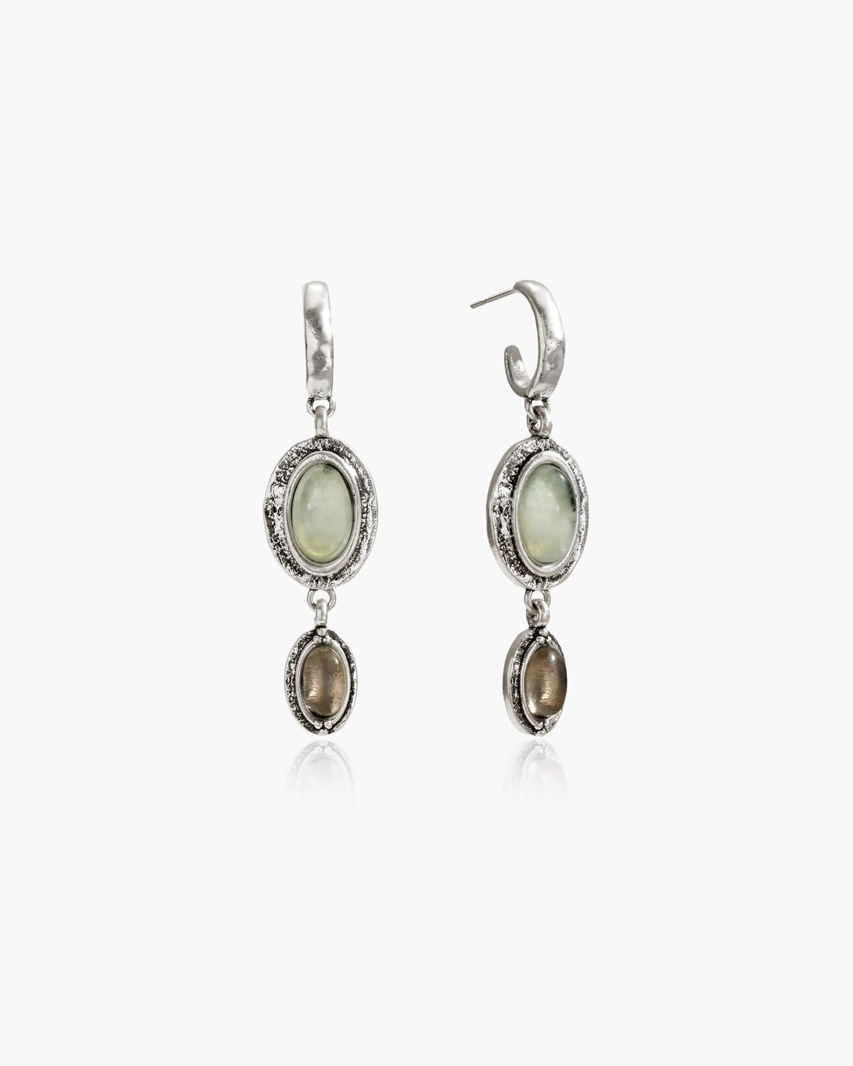 Green Stone Amulet Earrings