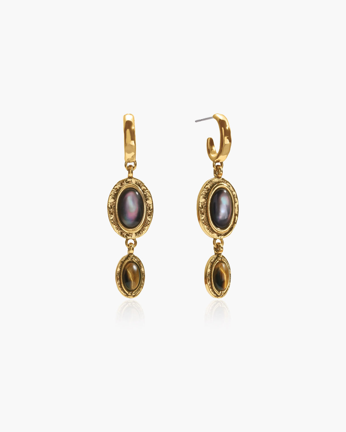 Green Stone Amulet Earrings