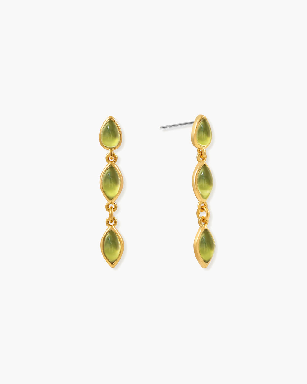 Green Marquise Drop Earrings