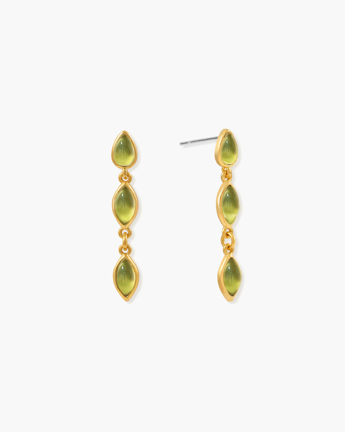 Green Marquise Drop Earrings