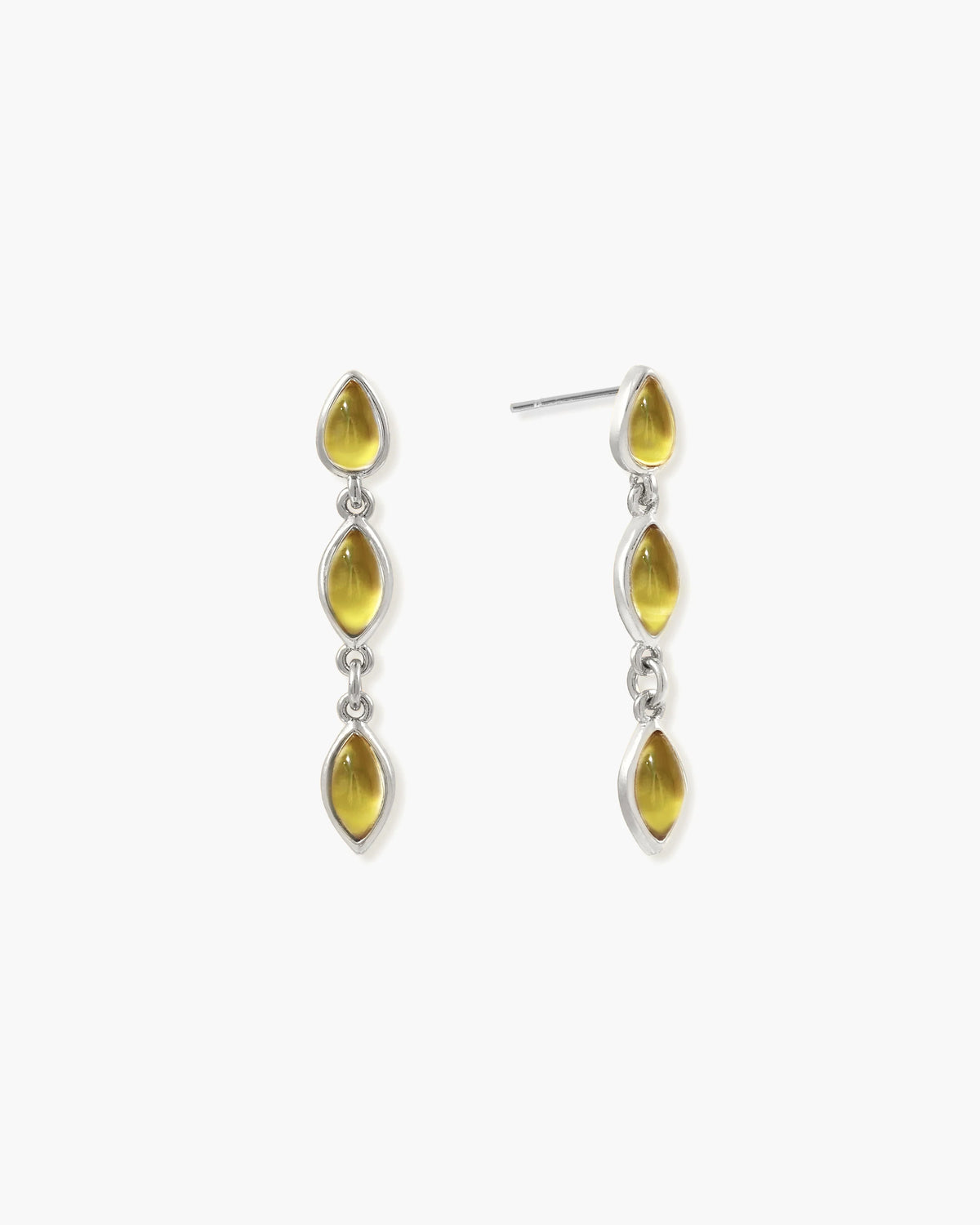 Green Marquise Drop Earrings