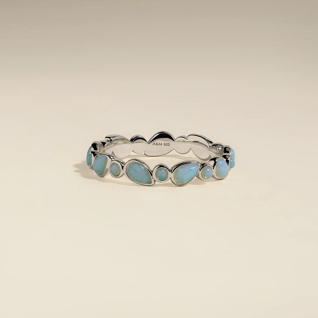 Iridescent Stone Stacking Ring