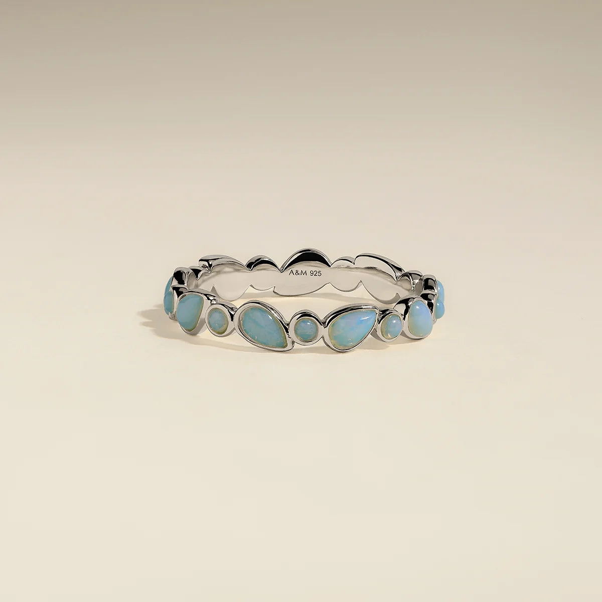 Iridescent Stone Stacking Ring