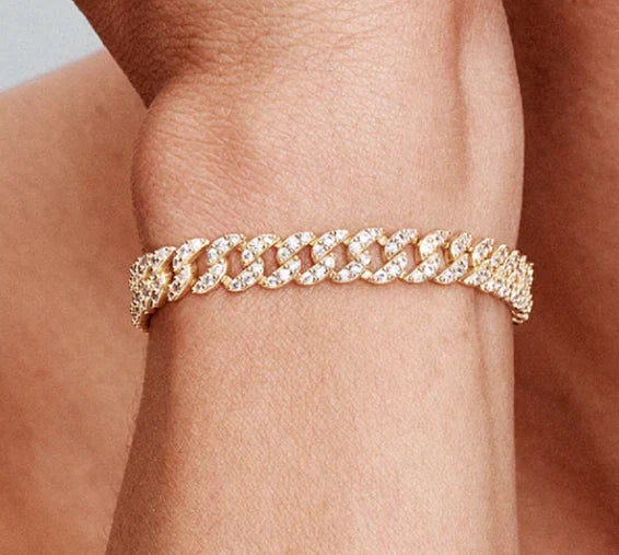 Iced Out Cuban Link Bracelet