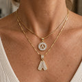 Initial Letter Necklace Set