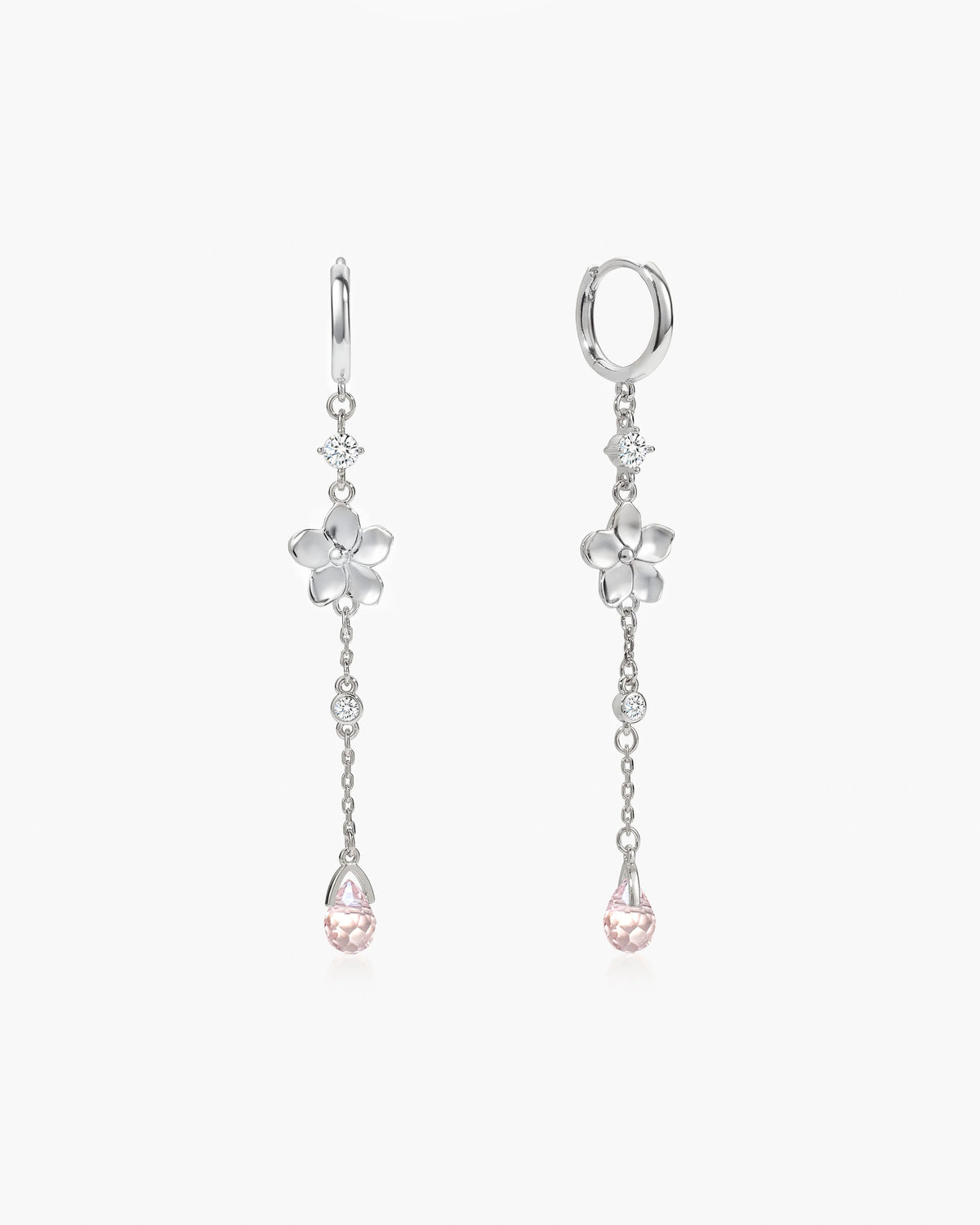 Flower Petal Drop Earrings