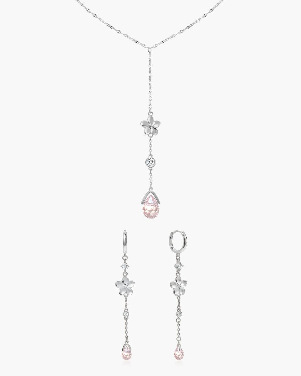 Flower Petal Drop Earrings