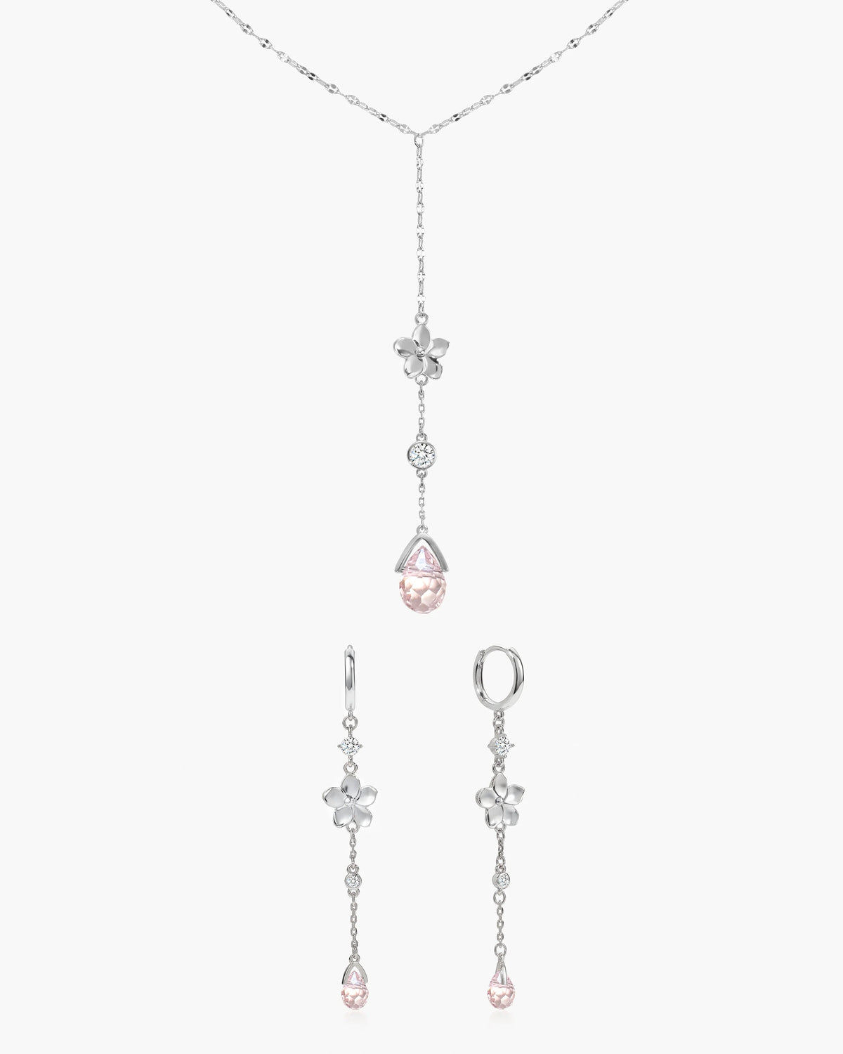 Flower Petal Drop Earrings