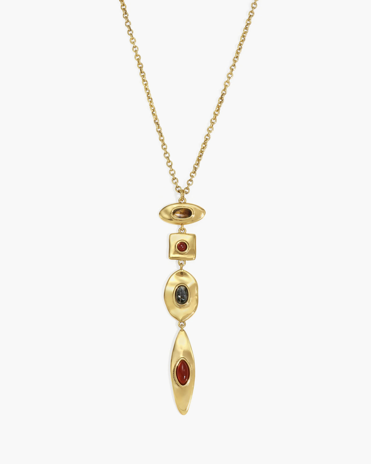 Multi-Stone Drop Necklace