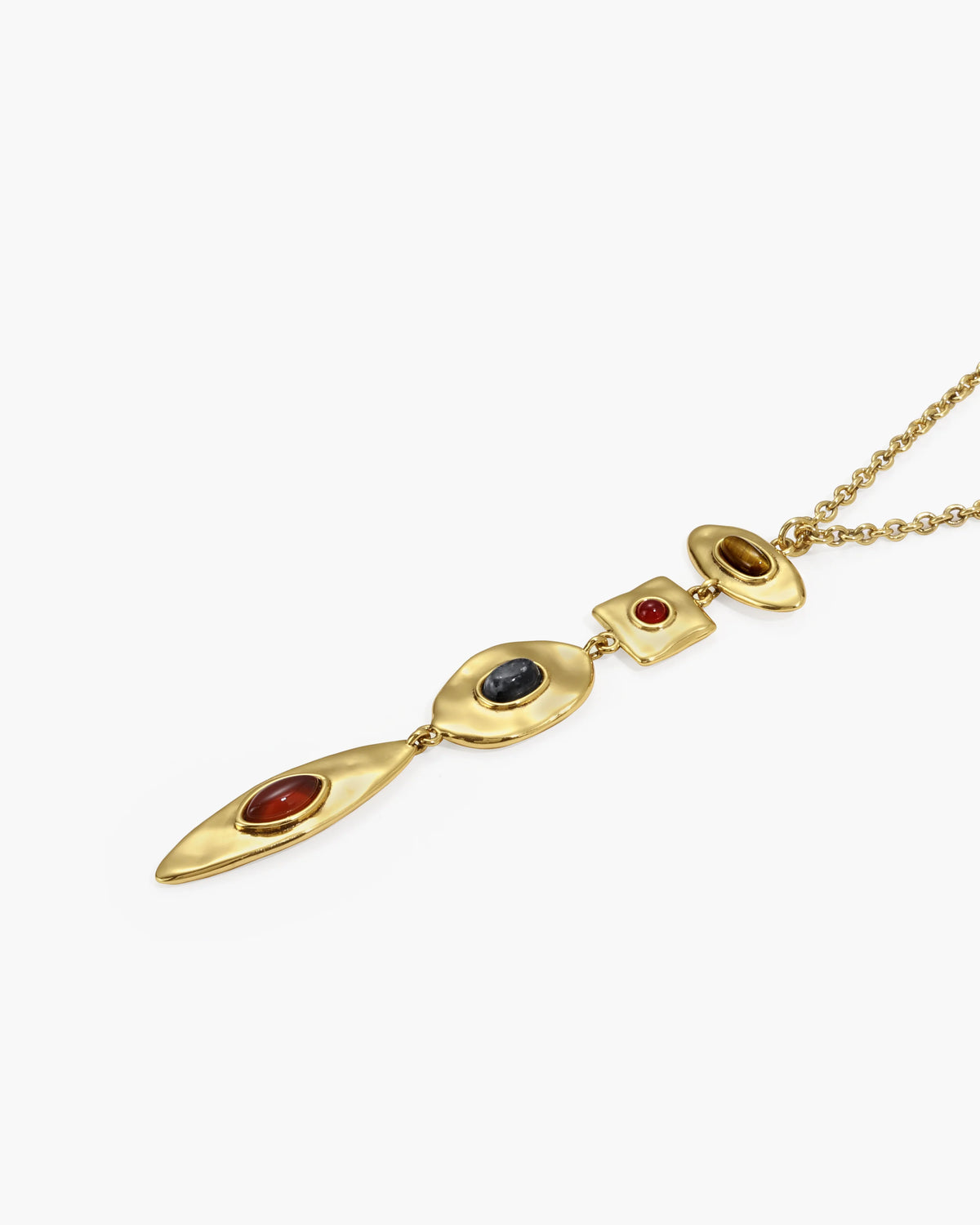 Multi-Stone Drop Necklace