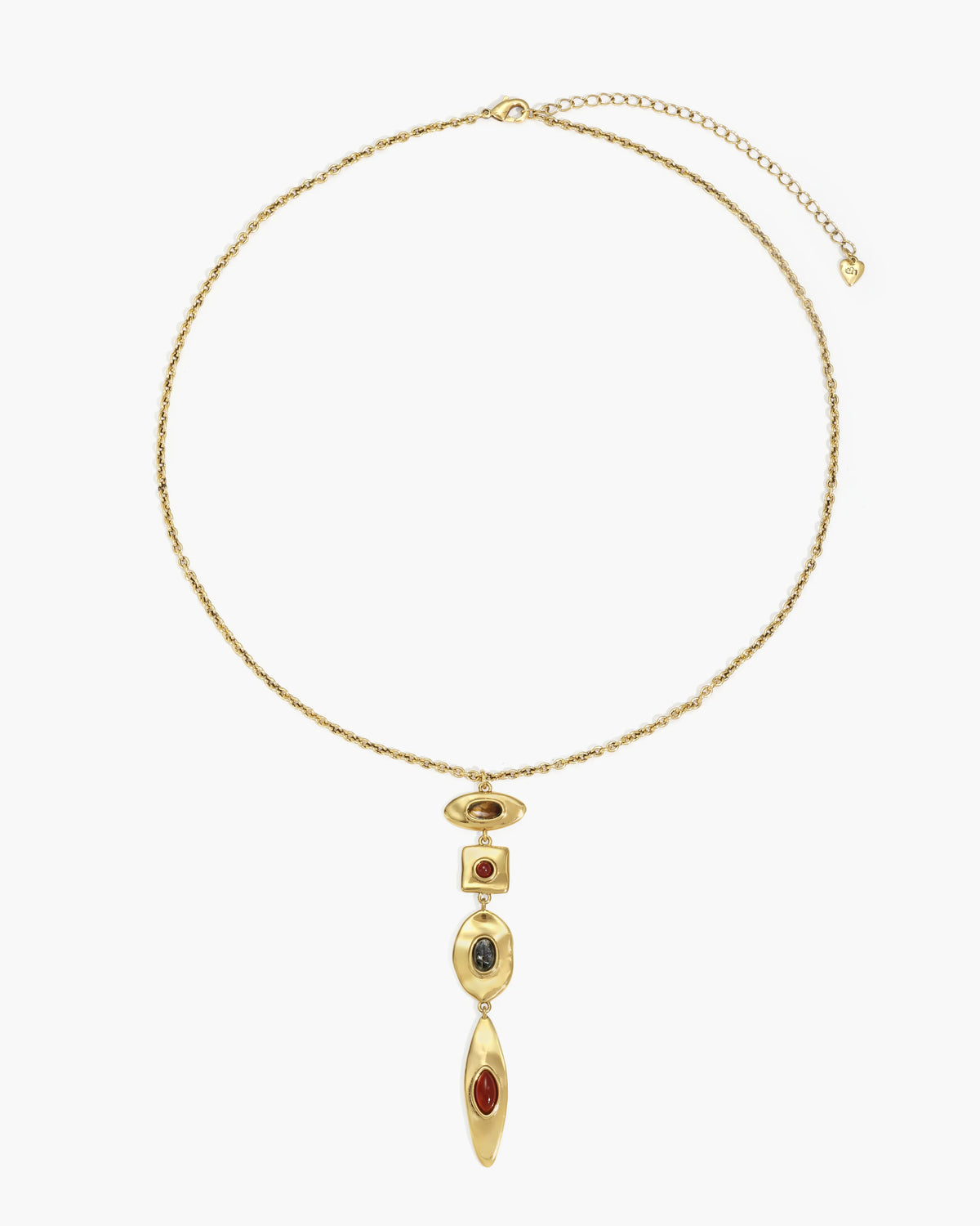 Multi-Stone Drop Necklace