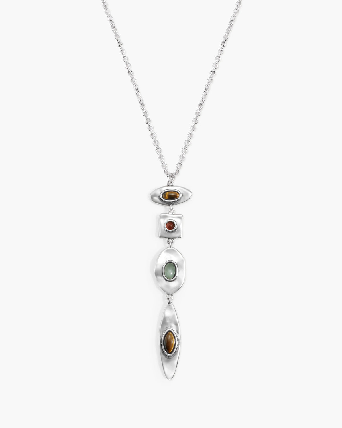 Multi-Stone Drop Necklace