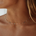 Rainbow Beaded Choker Necklace