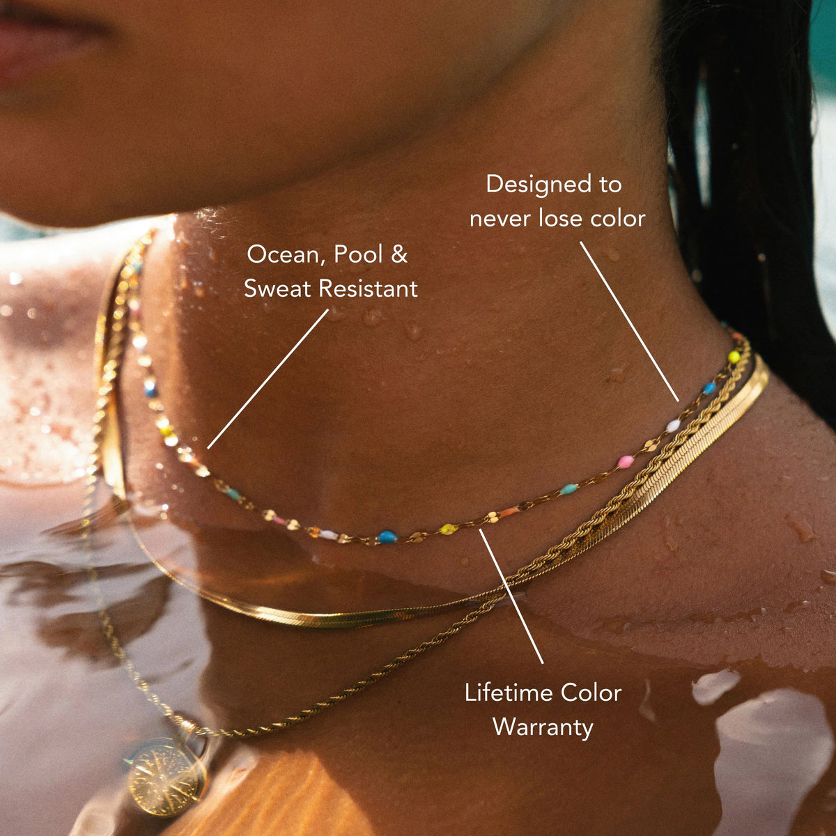 Rainbow Beaded Choker Necklace
