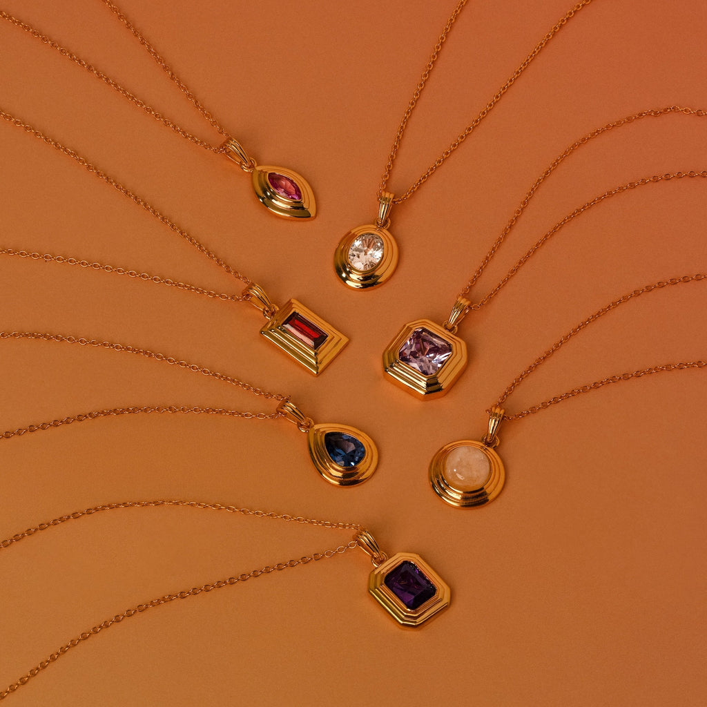March Birthstone Pendant Necklace