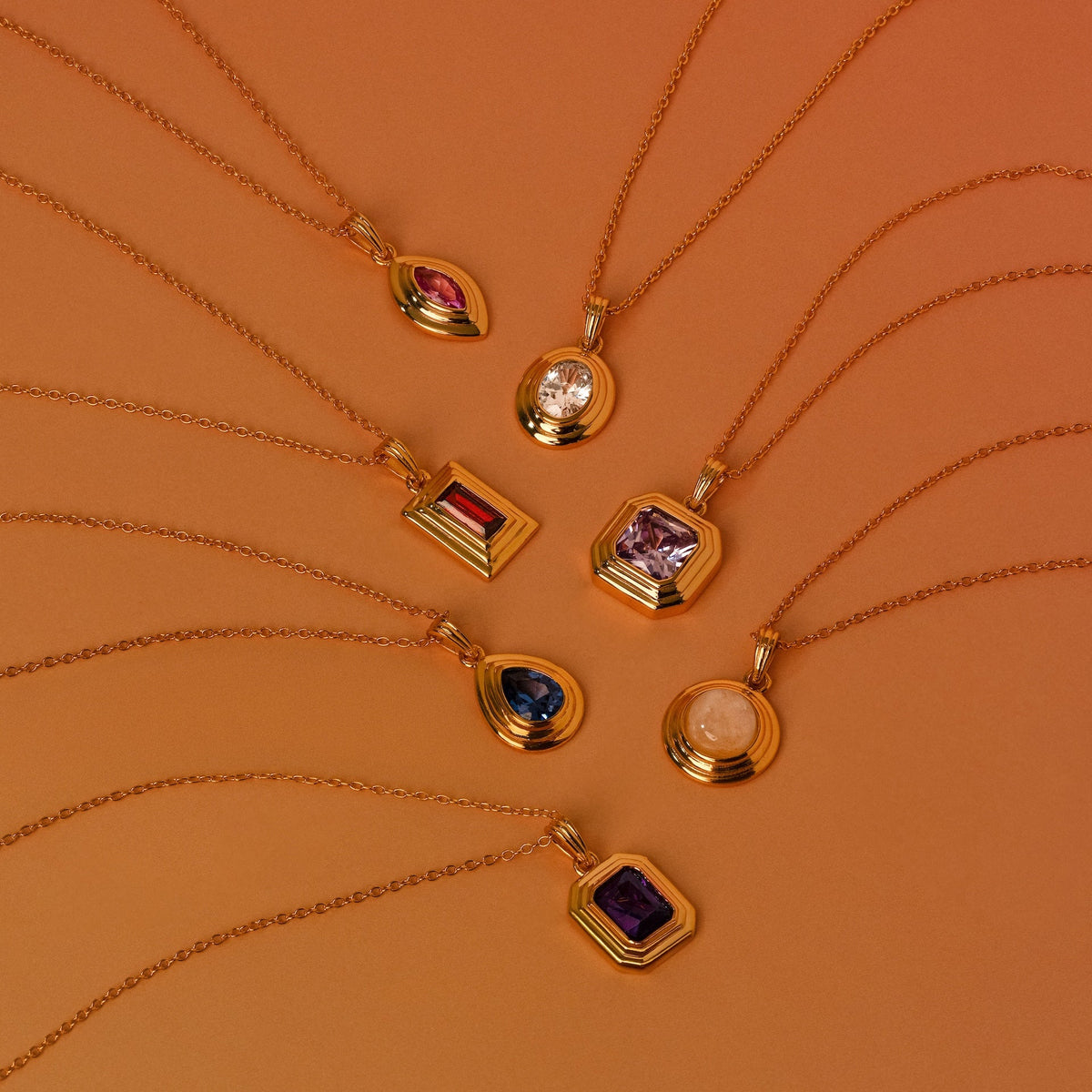 March Birthstone Pendant Necklace