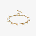 Round Disc Charm Ankle Bracelet