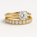 Solitaire Bridal Engagement Ring Set