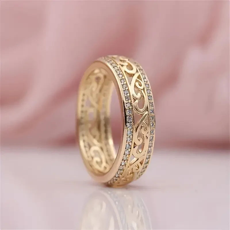 Hollow Filigree Band Ring