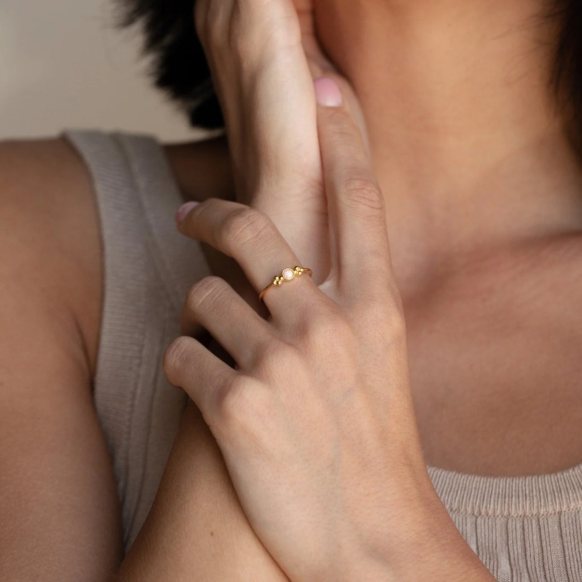 Vintage Iridescent Stone Ring