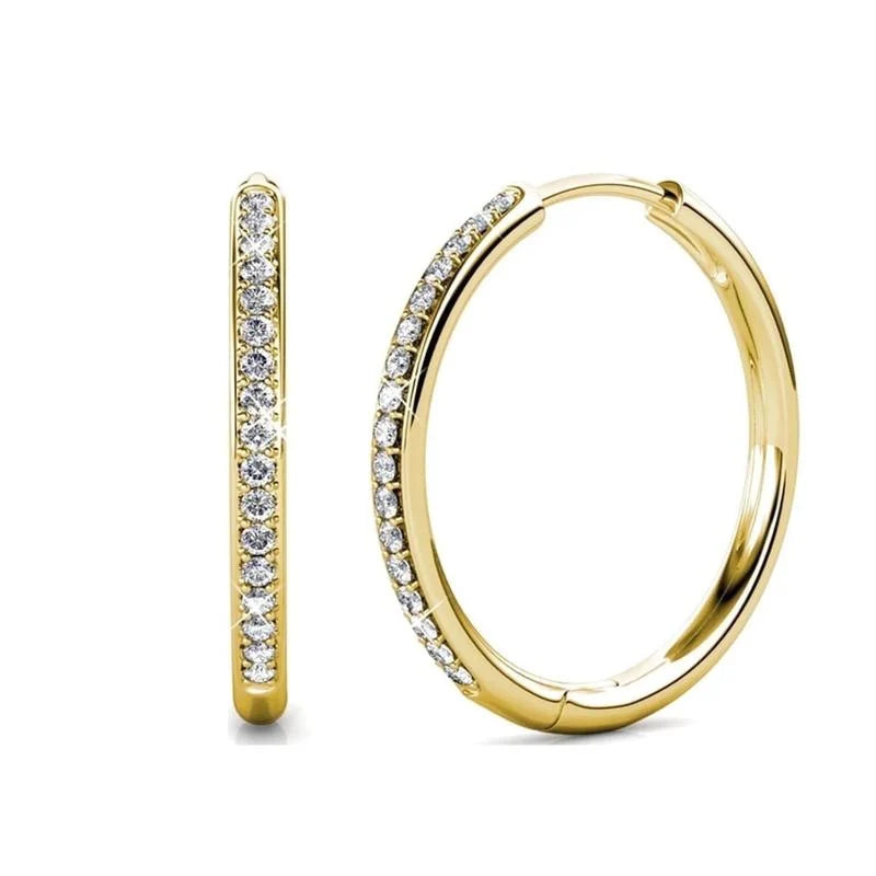 Large Pavé Hoop Earrings