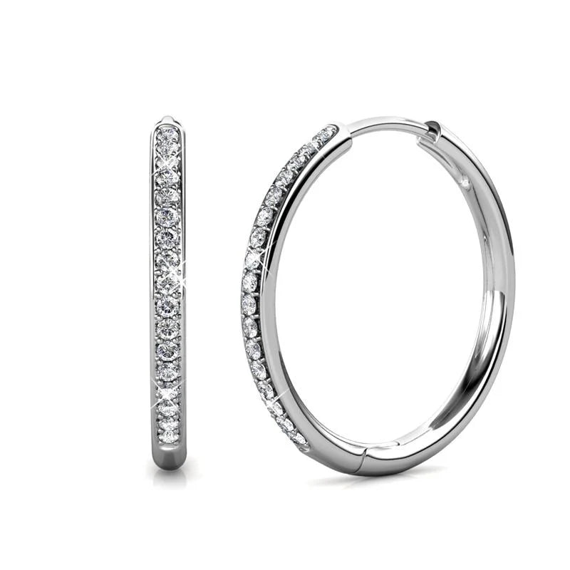 Large Pavé Hoop Earrings