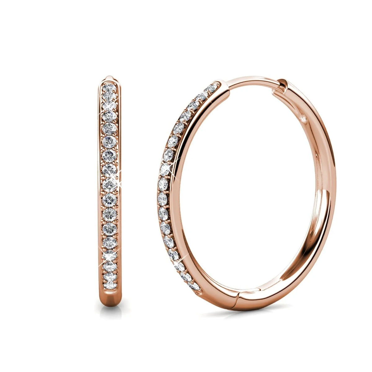 Large Pavé Hoop Earrings