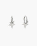 Star Charm Hoop Earrings