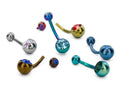 Double Jeweled Belly Button Piercing Ring