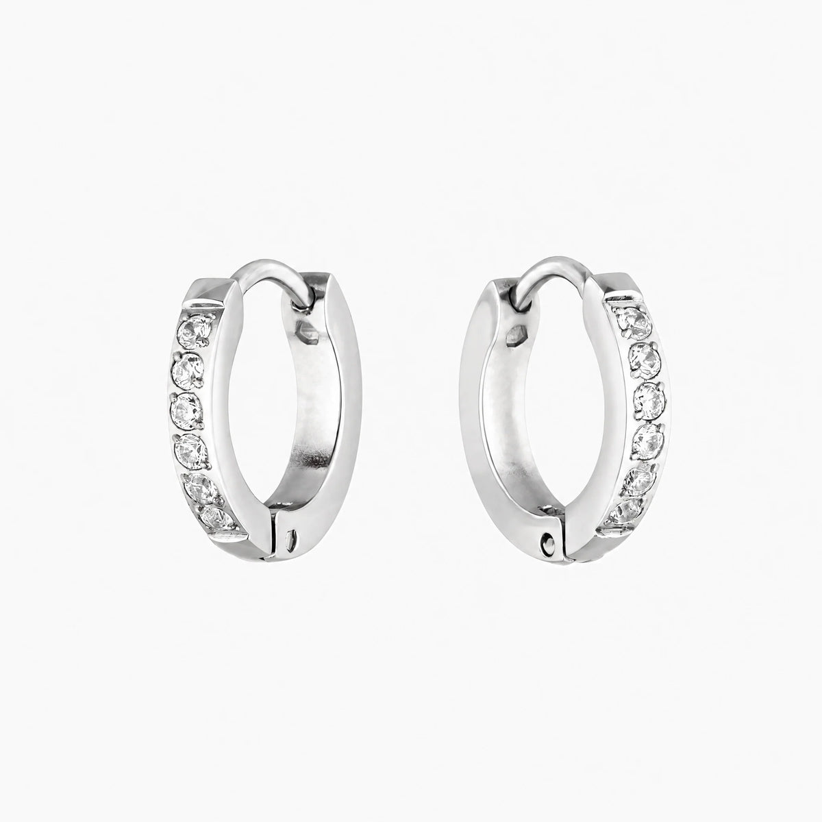 Tiny Sparkle Huggie Hoop Earrings
