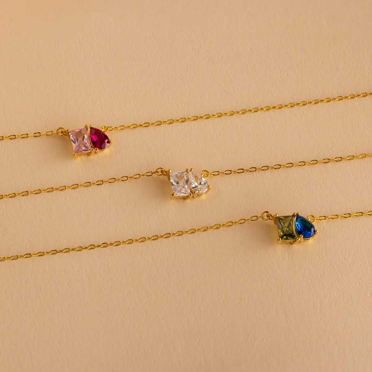 Two-Stone Birthstone Necklace